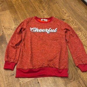 NWT Southern Grace Women’s Sweater Red and Silver Size Small